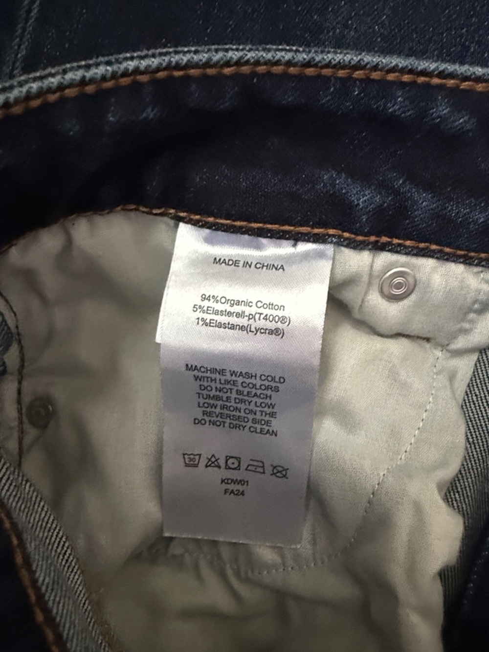 NWT Quince Stretch High Rise Straight Jeans Dark Wash Size 28 - Picture 5 of 8